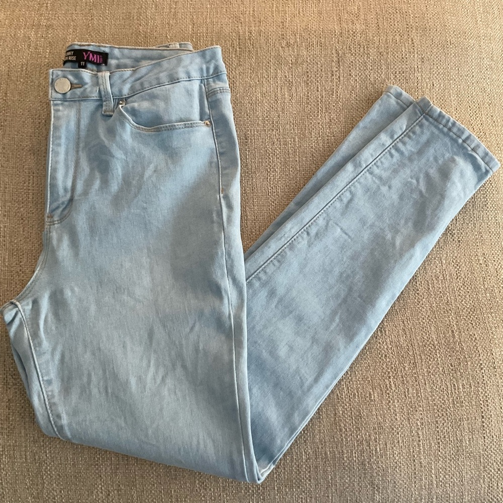 Stylish Light Blue Women's Skinny High-rise Jeans